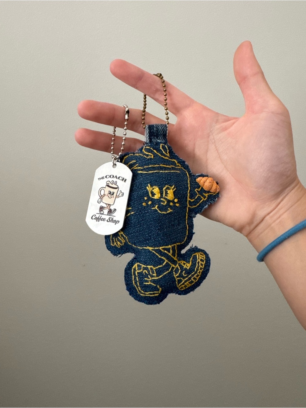 Coach Coffee Shop Lil Miss Jo Handmade Keychain with Hangtag
